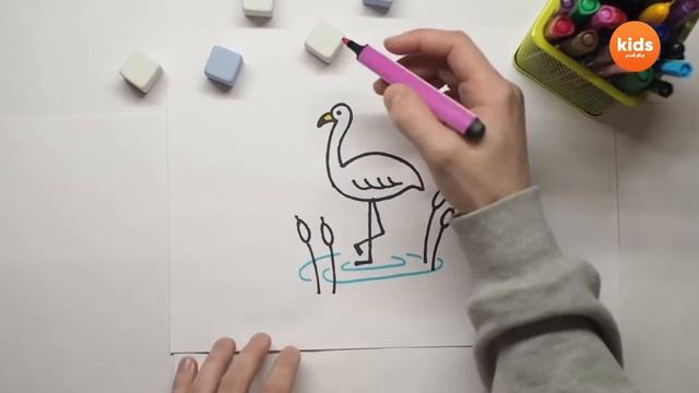 Фламинго // Рисуем вместе на Заокский kids смотреть онлайн