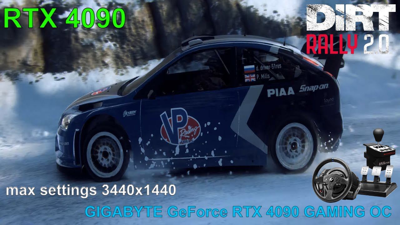 GIGABYTE GeForce RTX 4090 GAMING OC max settings 3440х1440 Dirt Rally 2.0 смотреть онлайн