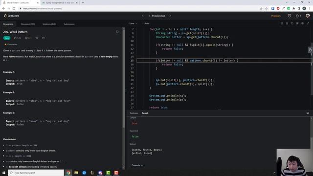 290. Word Pattern | Leetcode Easy | Java