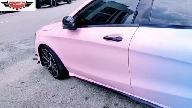 Mercedes CLA wrapping Custom Pink Blue 定制粉蓝改色 CLA modify vinyl wrap premium brand XISE Bubble Free смотреть онлайн
