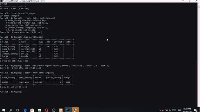 Perintah select MAX dan COUNT pada SQL serta cara membuat table pada cmd смотреть онлайн