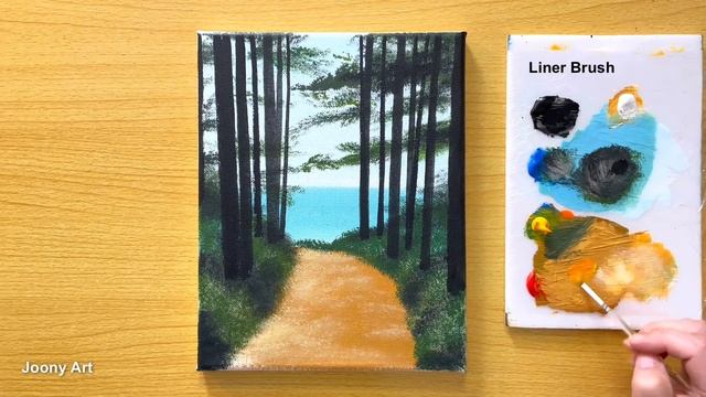 How to Draw a Girl in the Forest / Acrylic Painting Tutorial смотреть онлайн