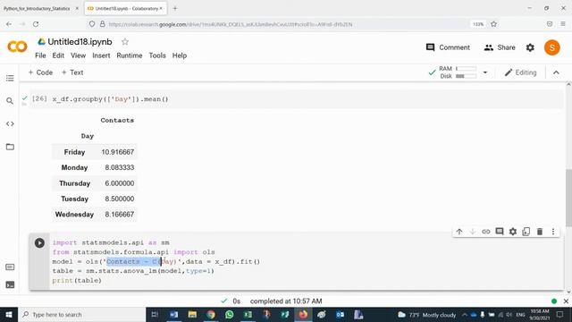 Python: ANOVA смотреть онлайн