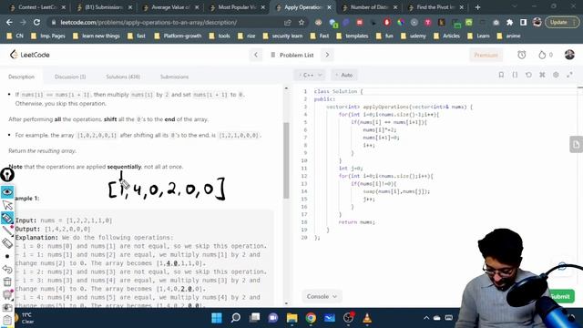 2460. Apply Operations to an Array | LEETCODE EASY смотреть онлайн