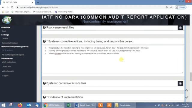 How to close IATF 16949:2016 Audit NCs in IATF NC CARA смотреть онлайн