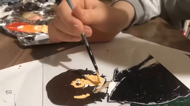 впервые рисую на стекле двойной черный(Дазай and Чуя) смотреть онлайн