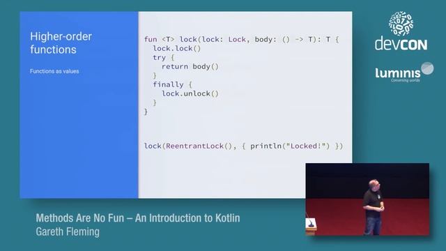 Methods Are No Fun – An Introduction to Kotlin - Gareth Fleming [DevCon 2016] смотреть онлайн