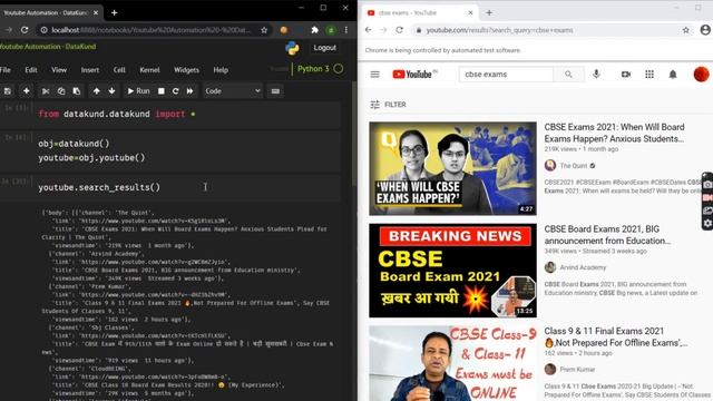 Youtube Search Results | Youtube Automation | Youtube Scraper- Python,DataKund смотреть онлайн