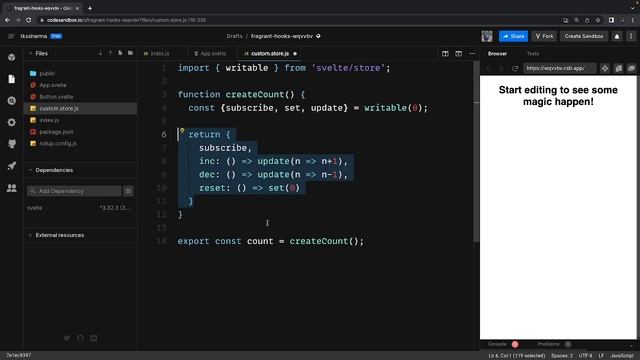 Svelte JS Building Custom Store for application #23 смотреть онлайн