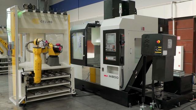 Автоматизация производства. Роботизированная ячейка Cellro с фрезерным обрабатывающим центром смотреть онлайн