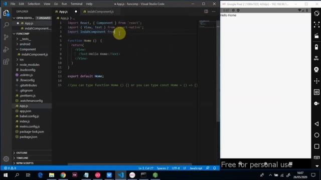 Introducing functional component & simple styling in react native | ProgrammingSeries [MATH-INDIE] смотреть онлайн
