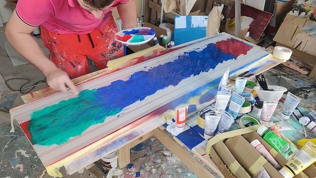 Триптих by ZHUKOV ART под лаком . Абстрактное искусство abstract art смотреть онлайн