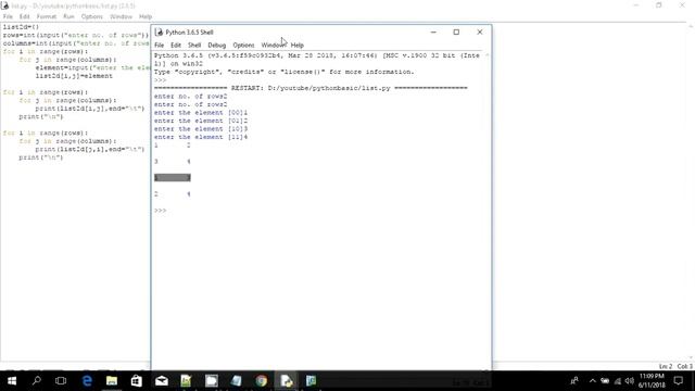Python Basic: 7 2D Array with transpose and multiplication of two matrix смотреть онлайн