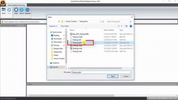 How to Open & Read SQLite Database file of SQLite3 With SysInfo SQLite Viewer