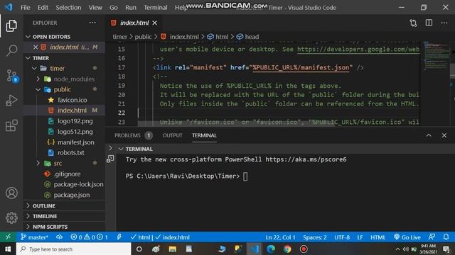 Create timer project using react JS Part-1(in Hindi) смотреть онлайн