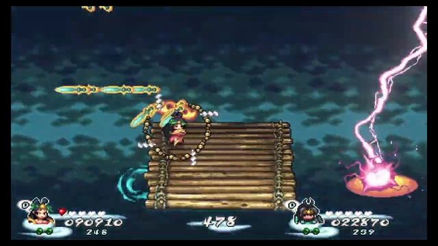 A Great 2 Player Game(if one of you likes to watch, that is) -Pocky & Rocky смотреть онлайн