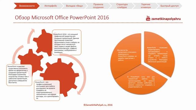 Обзор возможностей приложения Microsoft Office PowerPoint 2016 смотреть онлайн