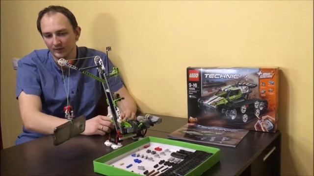 Кран из lego technic 42065 (crane from LEGO technic 42065) смотреть онлайн