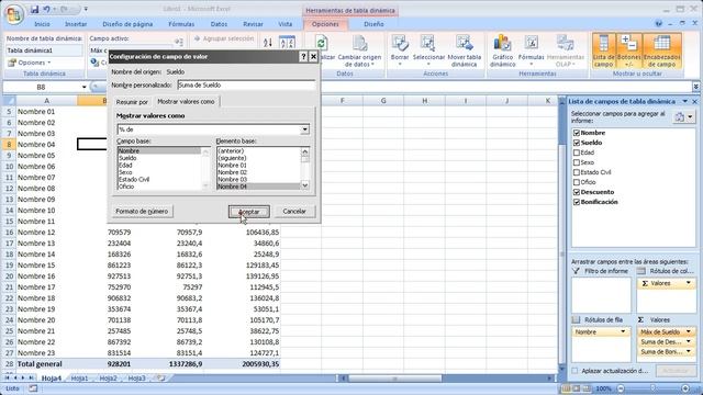 12. Tabla y gráfico dinámico [Excel 2007] смотреть онлайн