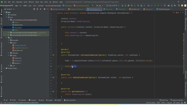 Recyclerview in Fragment Android Studio Tutorial || Recyclerview || Fragment || Java || 2023 смотреть онлайн