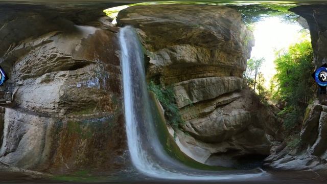 Cascade d'Angon vue à 360° prenez le contrôle de l'image. смотреть онлайн