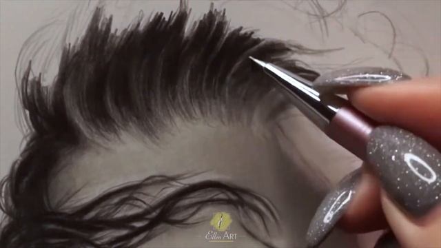 Портрет простым карандашом в технике "ФОТОРЕАЛИЗМ" смотреть онлайн