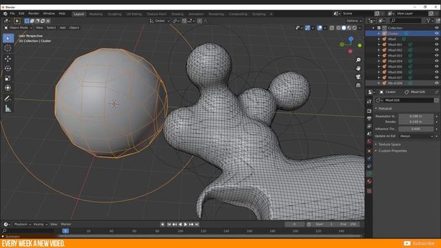 How to work with METABALLS | Blender 2.90 | Tutorial смотреть онлайн