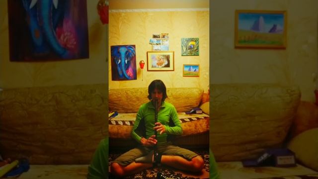 Сякухати + микрофон + колонка jbl с эхо эффектом. смотреть онлайн