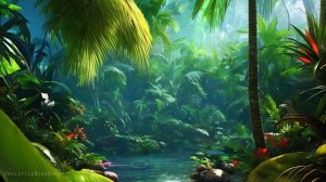 Пение птиц | джунгли | звери | звуки природы | атмосфера | асмр | водопад | заставка | фон