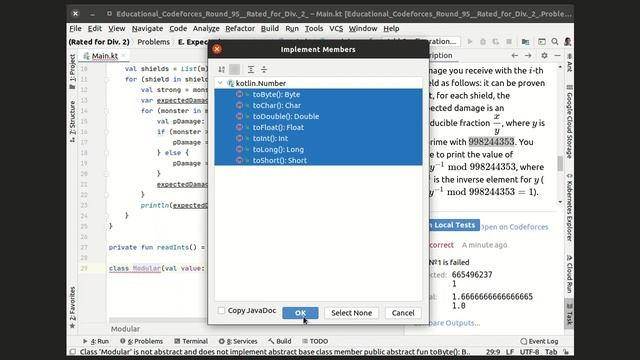 Solving the “Expected Damage” Problem in Kotlin With Probabilities and Modular Arithmetic смотреть онлайн