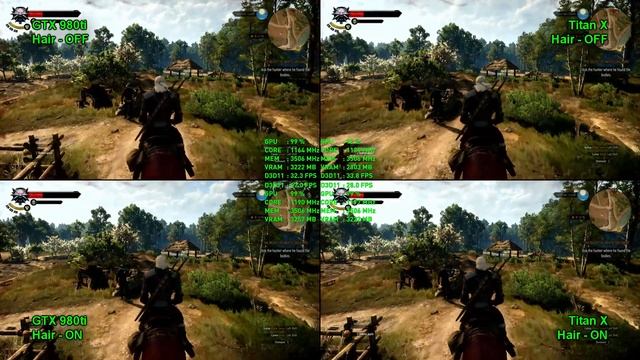 4K FPS Battle - GTX 980 Ti vs Titan X - HairWorks ON/OFF | Witcher 3 [4K, 2160p Benchmark] смотреть онлайн