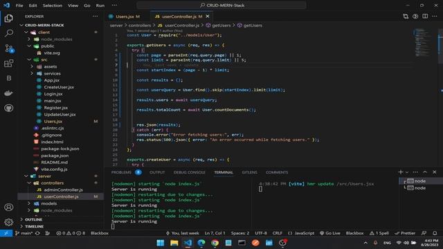 (Updated) Pagination with React, Node.js, Express, and MongoDB смотреть онлайн