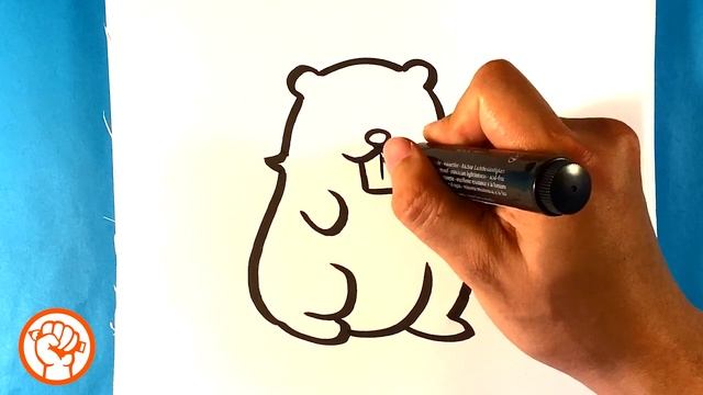 How To Draw A Beaver - Cute - Easy Pictures To Draw