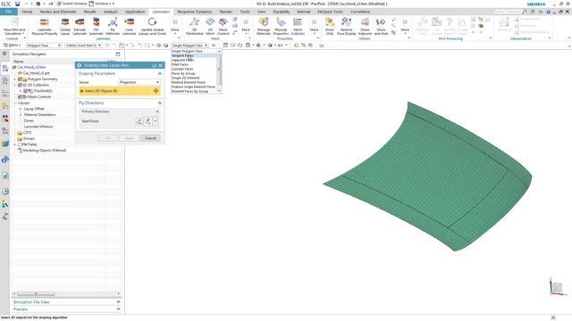 How to create 3D solid mesh for a sandwich composite laminated car hood using Simcenter смотреть онлайн