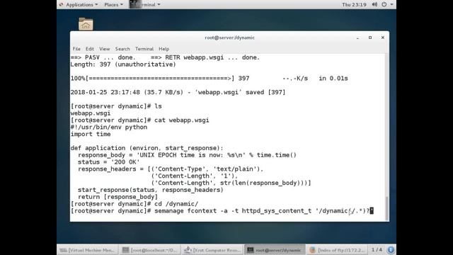 How to run dynamic content on http server (apache server) in centos 7 , Redhat 7 (wsgi script) смотреть онлайн