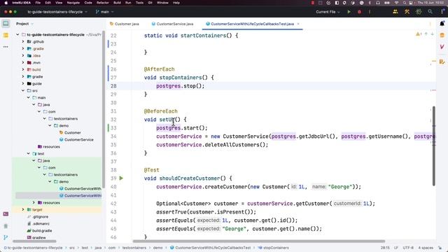 Testcontainers container lifecycle management using JUnit 5 смотреть онлайн