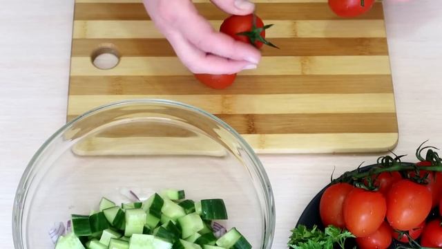 Салат с красной фасолью и овощами Без майонеза