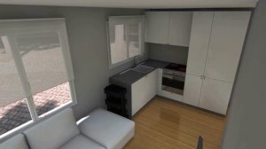 Дом из двух сдвоенных 20-ти футовых контейнеров