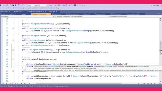 Calculator application Part III trigonometry function in wpf using Prism MVVM смотреть онлайн