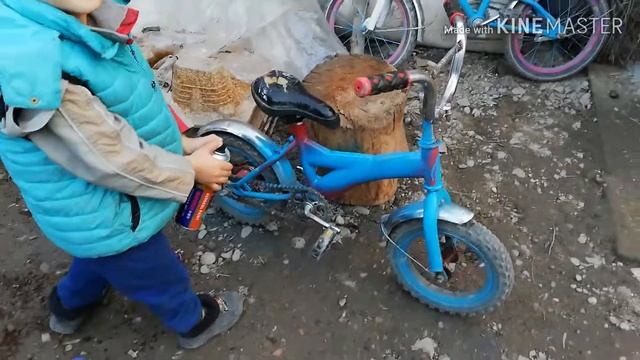 Как покрасить велосипед в домашних условиях детскими руками. смотреть онлайн