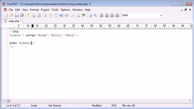 PHP Basics Arrays | basics array php смотреть онлайн