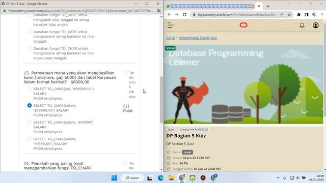 Section 5 Quiz Database Programming with SQL Oracle @KuliahITN смотреть онлайн