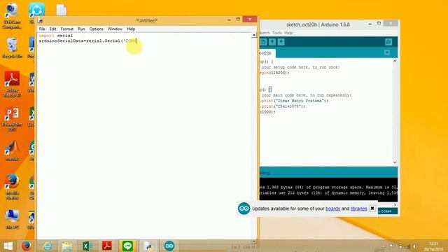 Tutorial Membaca Serial Arduino menggunakan Python 2.7 смотреть онлайн