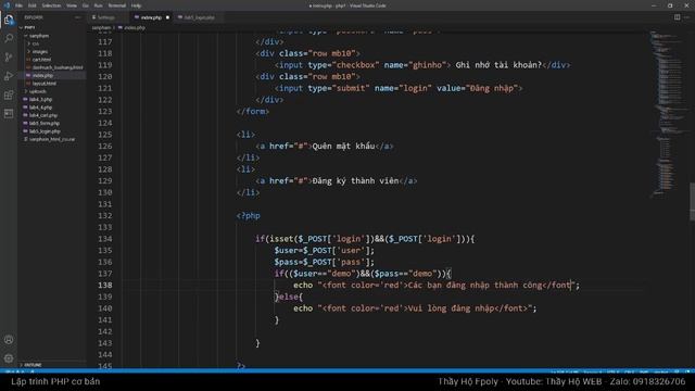 Lập trình php 1 - form login và sử dụng cookie để ghi nhớ tài khoản смотреть онлайн