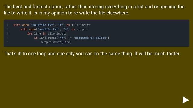 How to delete a specific line in a file? смотреть онлайн