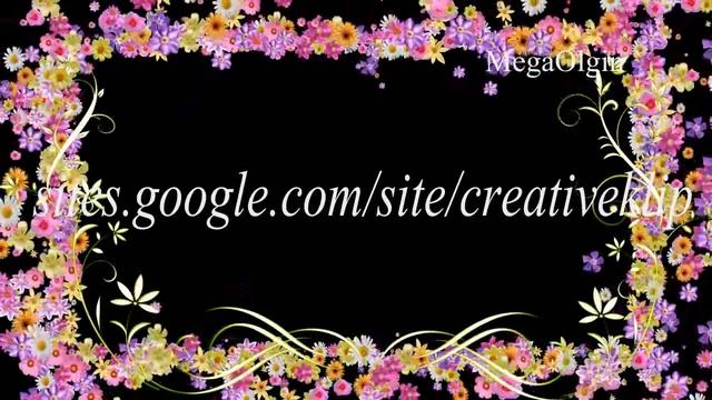 Футаж - Цветочный сувенир рамка - Preview смотреть онлайн