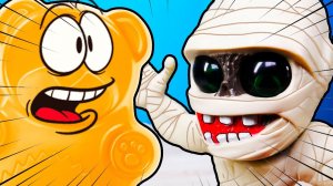 Желтобрюх атакует муммию Вот что случилось на хеллоуин у Валеры и Желтобрюха