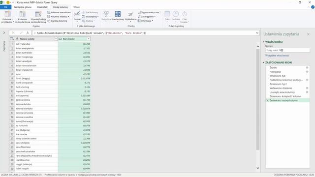 [Excel] Aktualne kursy walut w Excelu z użyciem Power Query смотреть онлайн