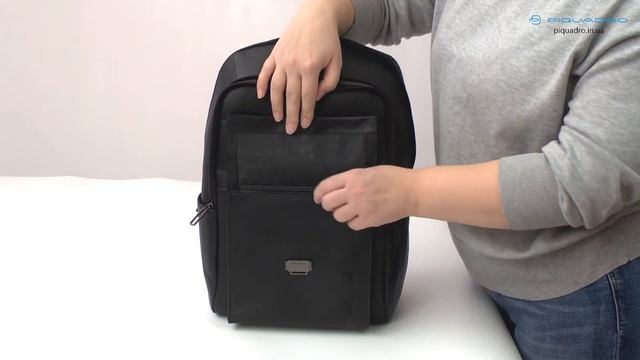 Обзор рюкзака для ноутбука Piquadro FALSTAFF/Black CA5459S111_N смотреть онлайн