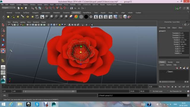 Autodesk Maya 2014 tutorial Rose Modeling, Texturing смотреть онлайн
